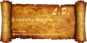 Loschitz Dorina névjegykártya